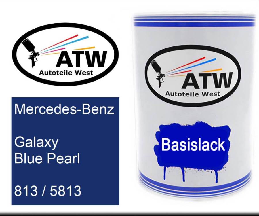 Mercedes-Benz, Galaxy Blue Pearl, 813 / 5813: 500ml Lackdose, von ATW Autoteile West.